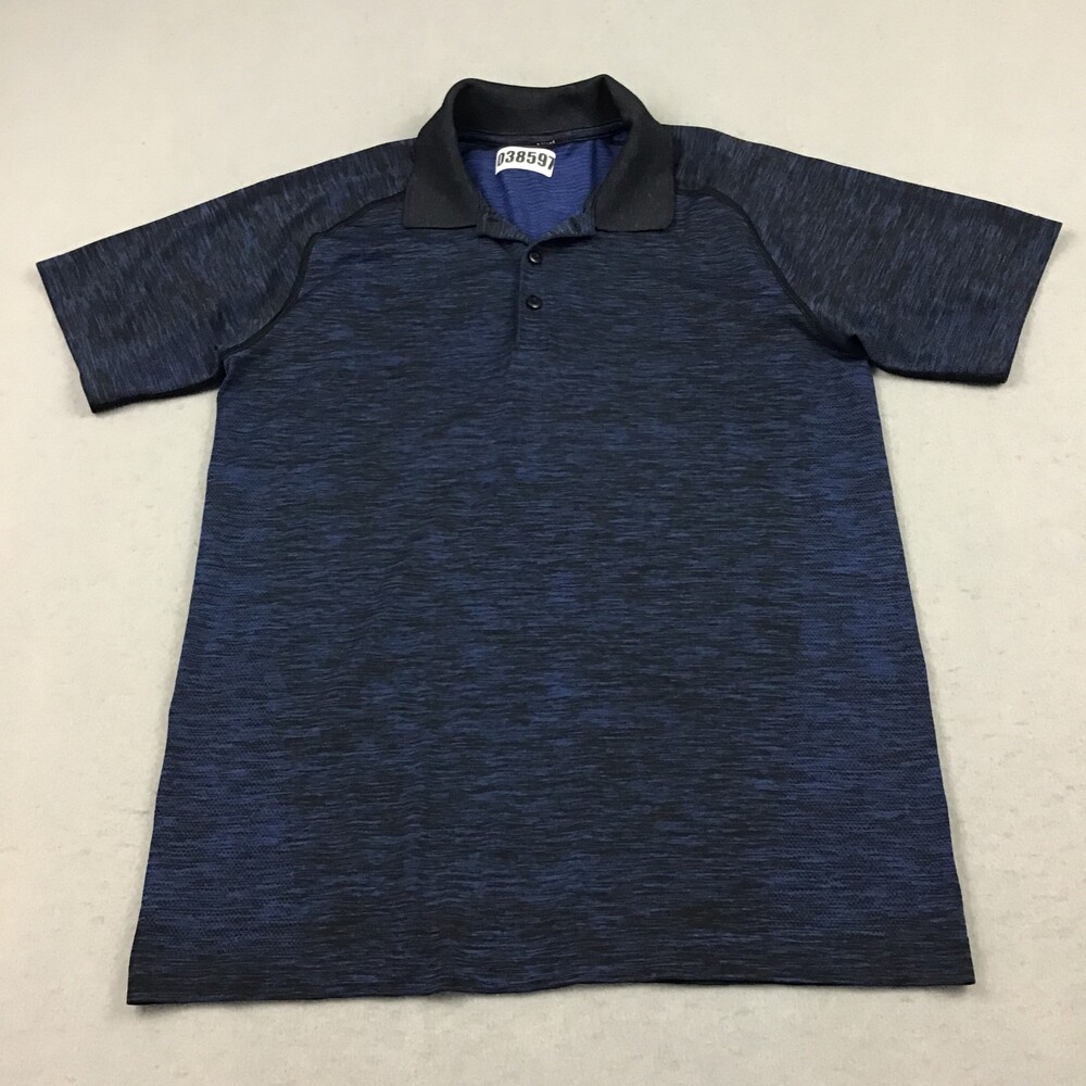 Lululemon Polo Shirt Men Medium Blue Performance Golf Casual Athletic Stretch M